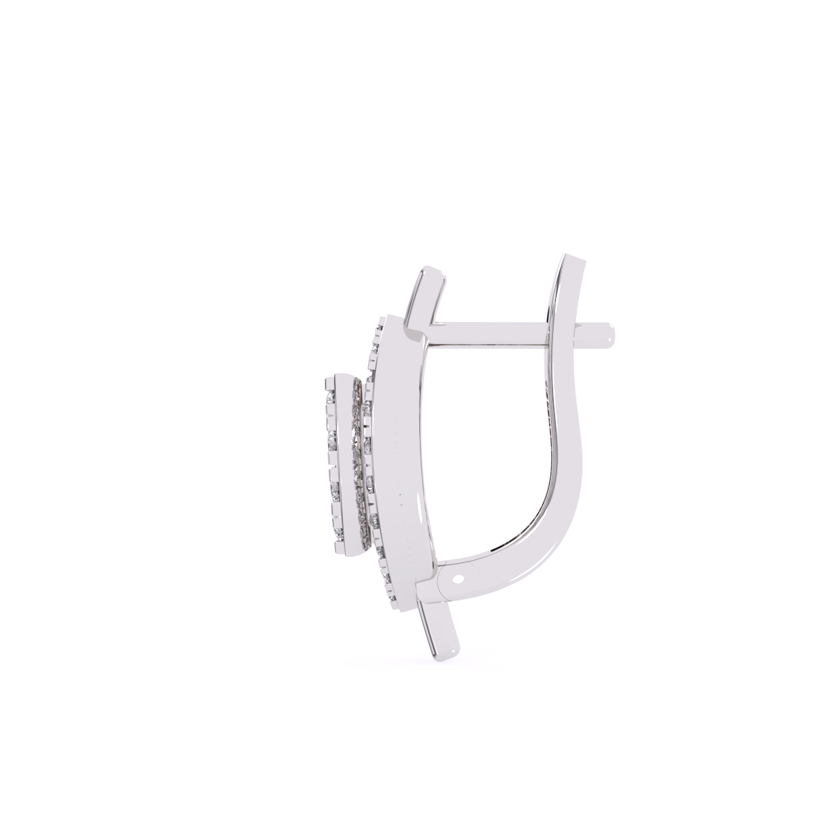 Trendy Leaf Style Cluster Hoop Earrings